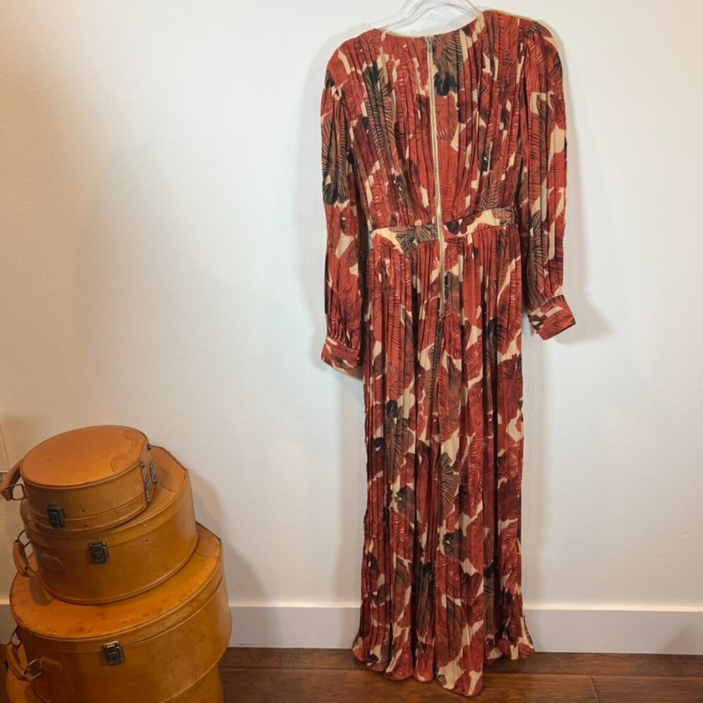 L'ATISTE by Amy Fall Lantern Long Sleeved Jumpsuit Wide Leg Pleats Small NWT🍁 - Picture 6 of 7